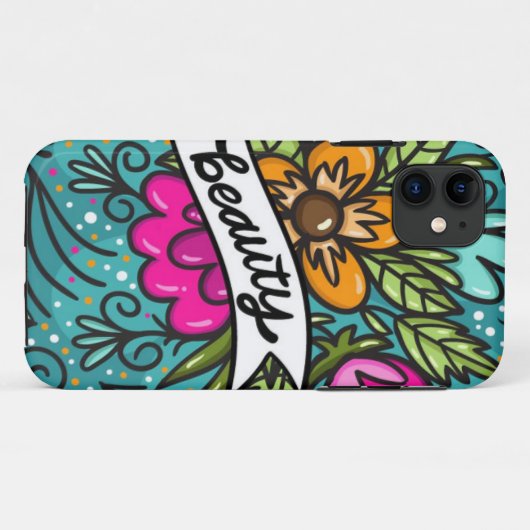 Sierkussen Beauty met Flowers Case-Mate iPhone Case (Achterkant (horizontaal))
