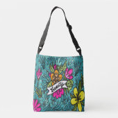 Sierkussen Beauty met Flowers Crossbody Tas (Achterkant)