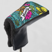 Sierkussen Beauty met Flowers Golfheadcover (3/4 voorkant)