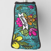 Sierkussen Beauty met Flowers Golfheadcover (Draai 90)