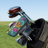 Sierkussen Beauty met Flowers Golfheadcover (Insitu)