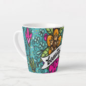 Sierkussen Beauty met Flowers Latte Mok (Linkerhoek)