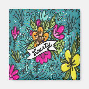 Sierkussen Beauty met Flowers Magneet