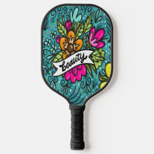 Sierkussen Beauty met Flowers Pickleball Paddle