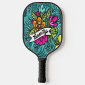 Sierkussen Beauty met Flowers Pickleball Paddle (Achterkant)