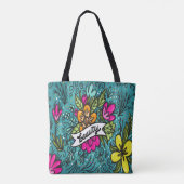 Sierkussen Beauty met Flowers Tote Bag (Achterkant)
