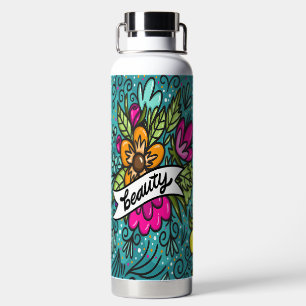 Sierkussen Beauty met Flowers Waterfles