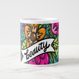 Sierkussen Beauty with Flowers Grote Koffiekop