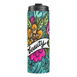 Sierkussen Beauty with Flowers Thermosbeker
