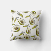 Sierkussen beschikt over een schattige avocado. (Achterkant)