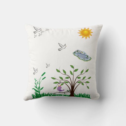 Sierkussen Bird (Achterkant)