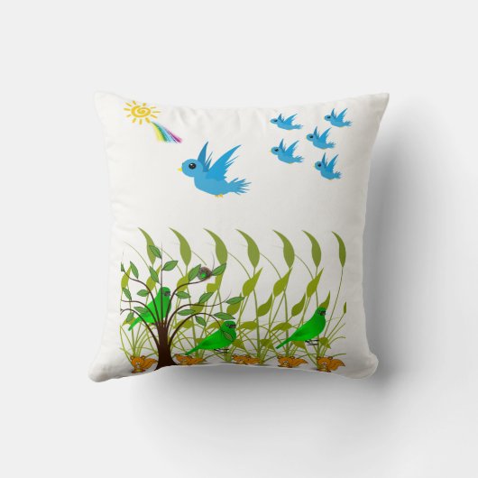 Sierkussen Bird (Achterkant)