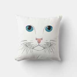 Sierkussen blauw met geoogste katten