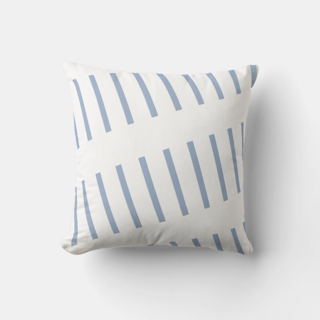 Sierkussen Blauw & Witte Streep (Voorkant)