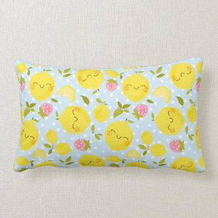 Sierkussen blauwe aardbei kussen