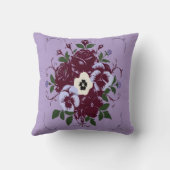Sierkussen Boeket Viooltjes (Achterkant)