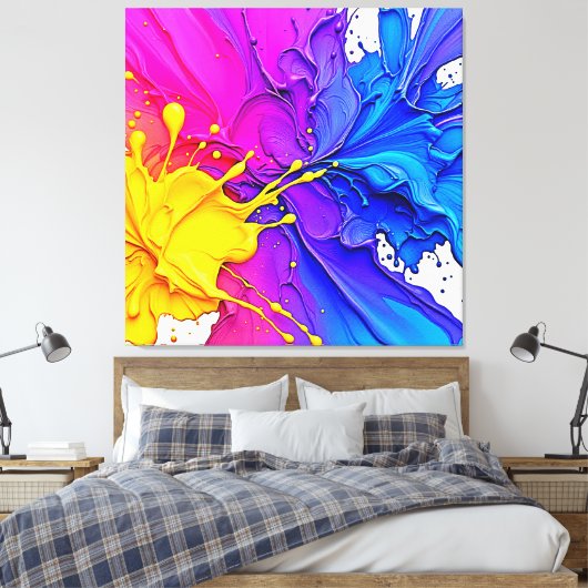 Sierkussen Canvas Afdruk (Insitu (Slaapkamer))