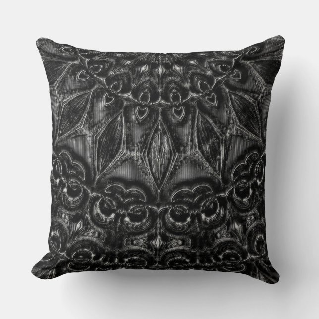 Sierkussen Charcoal Mandala (Voorkant)