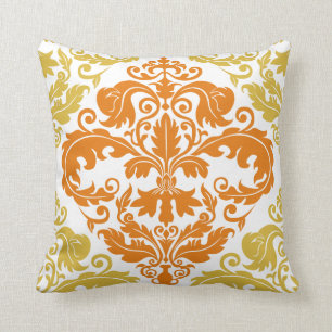 Sierkussen - Damask Duo - Gold & Oranje