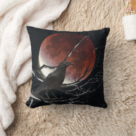 Sierkussen, De raaf in rood en zwart Kussen