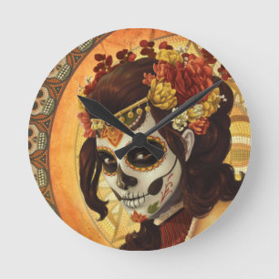 Sierkussen Dia de Los Muertos Ronde Klok