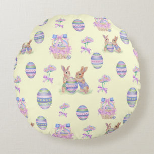 Sierkussen Egg Bunnies Rond Kussen