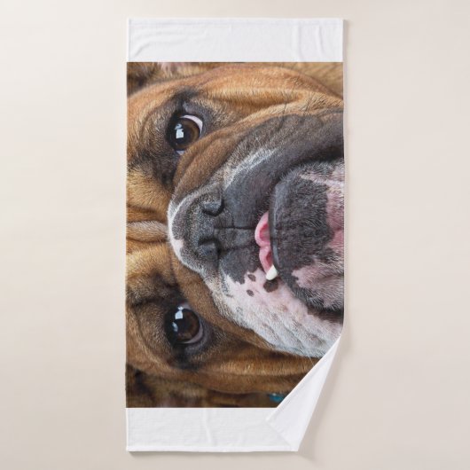 Sierkussen Engelse Bulldog Badhanddoek (Badhanddoek)