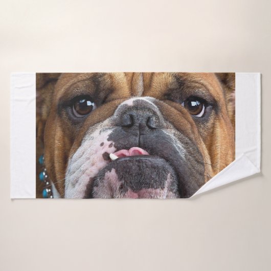 Sierkussen Engelse Bulldog Badhanddoek (Badhanddoek)