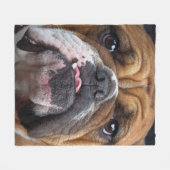 Sierkussen Engelse Bulldog Fleece Deken (Voorkant (Horizontaal))