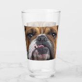 Sierkussen Engelse Bulldog Glas (Achterkant)