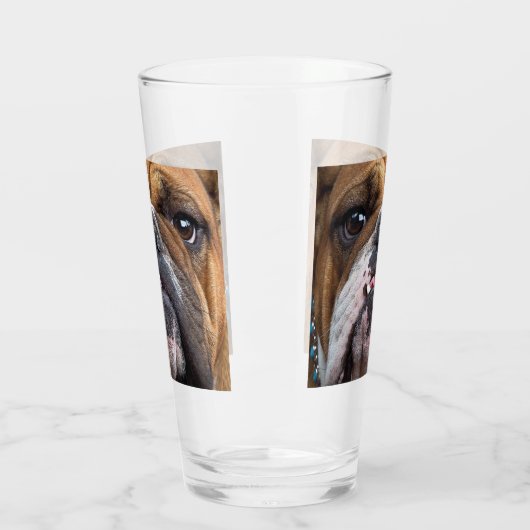 Sierkussen Engelse Bulldog Glas (Links)