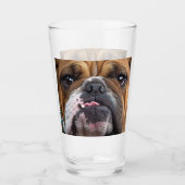 Sierkussen Engelse Bulldog Glas (Voorkant)