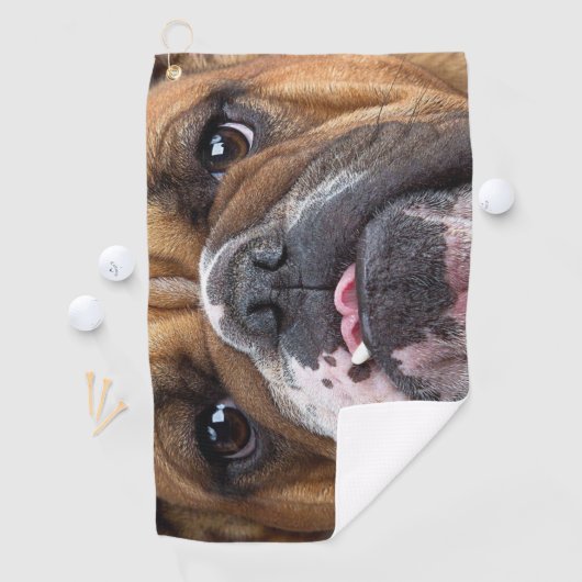 Sierkussen Engelse Bulldog Golfhanddoek (Insitu)