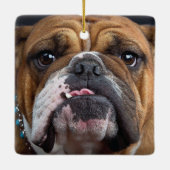 Sierkussen Engelse Bulldog Keramisch Ornament (Achterkant)