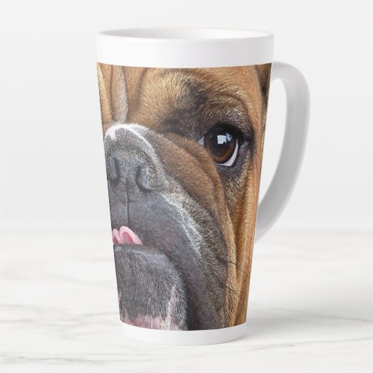 Sierkussen Engelse Bulldog Latte Mok (Rechterhoek)
