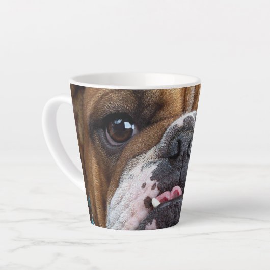 Sierkussen Engelse Bulldog Latte Mok (Linkerhoek)