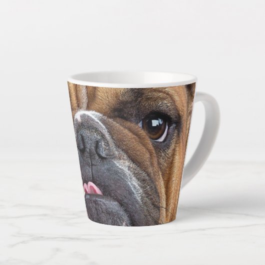 Sierkussen Engelse Bulldog Latte Mok (Rechterhoek)