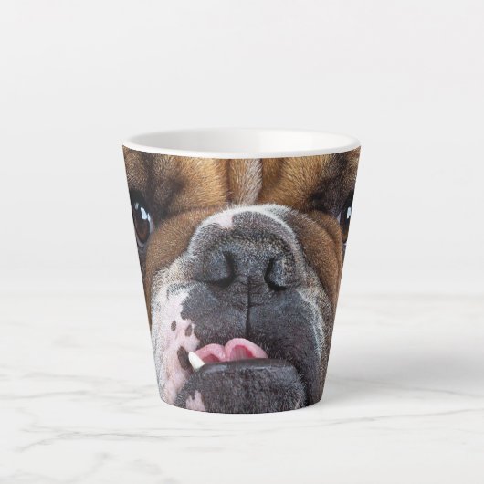 Sierkussen Engelse Bulldog Latte Mok (Voorkant)
