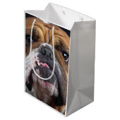 Sierkussen Engelse Bulldog Medium Cadeauzakje (Achterkant Gekanteld)