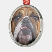 Sierkussen Engelse Bulldog Metalen Ornament (Links)