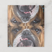 Sierkussen Engelse Bulldog Plaatskaartje (Buitenkant ongevouwen)