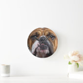 Sierkussen Engelse Bulldog Ronde Klok (Huis)