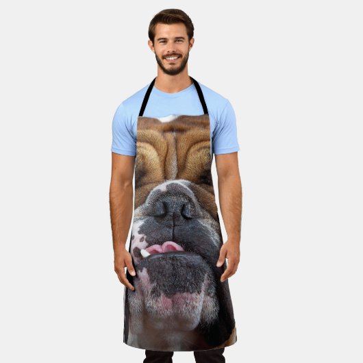 Sierkussen Engelse Bulldog Schort (Gedragen)