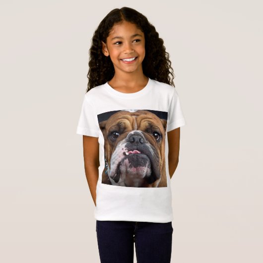 Sierkussen Engelse Bulldog T-shirt (Voorkant volledig)