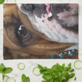 Sierkussen Engelse Bulldog Theedoek (Gevouwen)