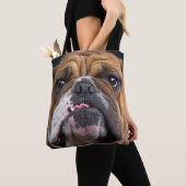 Sierkussen Engelse Bulldog Tote Bag (Dichtbij)