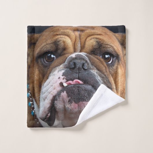 Sierkussen Engelse Bulldog Washandje (Wasdoekje)
