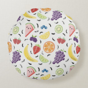 Sierkussen fruitpatroonpatroon rond kussen