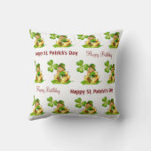 Sierkussen, Gelukkige Verjaardag St. Patrick's Day Kussen (Achterkant)