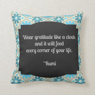 Sierkussen Gratitude Rumi Quote